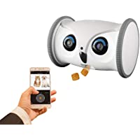 Los mejores  - SKYMEE Owl Robot: Movable Full HD Pet Camera with Treat Dispenser- Interactive Toy for Dogs and Cats- Mobile Control Via…